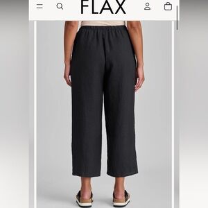 New flax  S spring Floods - Linen Pants With Elastic Waist spring casual $80